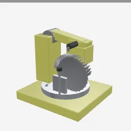 Miter Saw low-poly 3D model (6,500 tris)