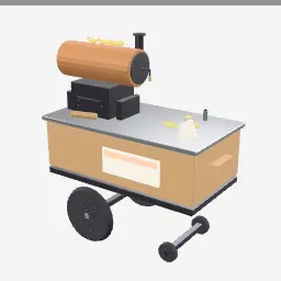 Corn Roaster low-poly 3D model (5,920 tris)