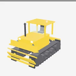 Bulldozer low-poly 3D model (14,760 tris)