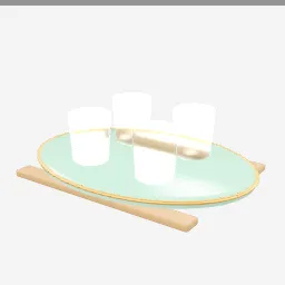 Shot Glasses low-poly 3D model (7,992 tris)