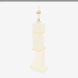 Buttress low-poly 3D model (674 tris)