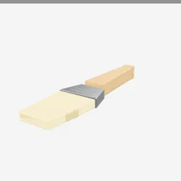 Paintbrush low-poly 3D model (1,428 tris)