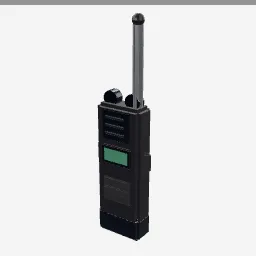 Walkie Talkie low-poly 3D model (1,460 tris)