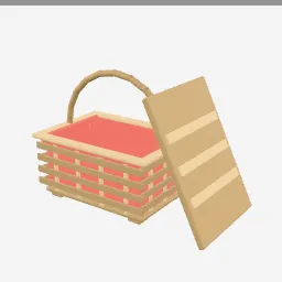 Basket low-poly 3D model (6,992 tris)