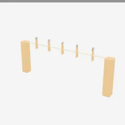 Clothespins low-poly 3D model (5,212 tris)