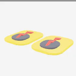 Hand Paddles low-poly 3D model (4,864 tris)