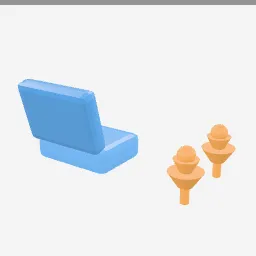 Swim Ear Plugs low-poly 3D model (2,732 tris)