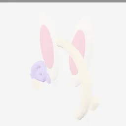 Bunny Ears Headband low-poly 3D model (6,100 tris)