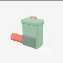 Backpack Set low-poly 3D model (4,256 tris)