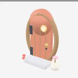 Fairy Door low-poly 3D model (6,248 tris)