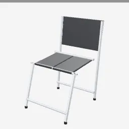 Folding Chair low-poly 3D model (1,612 tris)