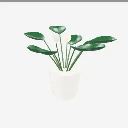 Peace Lily low-poly 3D model (11,380 tris)