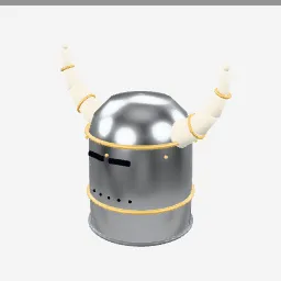 Horned Great Helm low-poly 3D model (13,112 tris)