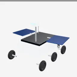 Mars Rover low-poly 3D model (7,208 tris)