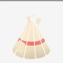 Teepee low-poly 3D model (3,796 tris)