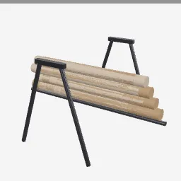 Firewood Rack low-poly 3D model (1,888 tris)
