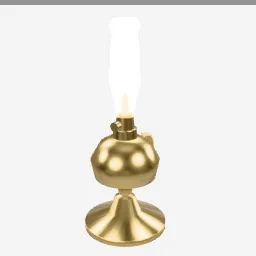Oil Lamp low-poly 3D model (6,004 tris)