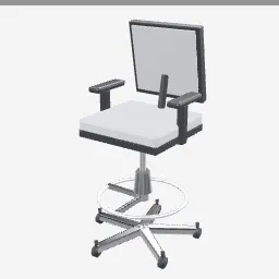 Drafting Stool low-poly 3D model (5,852 tris)