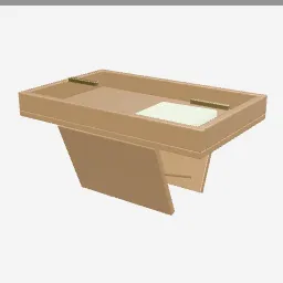 Bed Tray low-poly 3D model (1,348 tris)