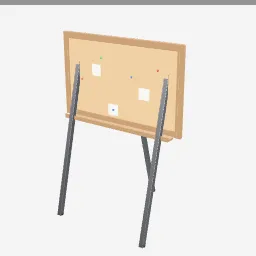 Corkboard low-poly 3D model (5,232 tris)