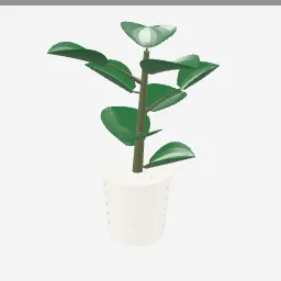 Fiddle Leaf Fig low-poly 3D model (8,448 tris)