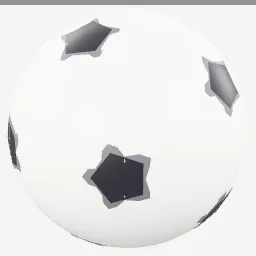 Soccer Ball low-poly 3D model (1,728 tris)