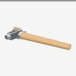 Claw Hammer low-poly 3D model (948 tris)