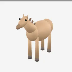 Horse low-poly 3D model (6,088 tris)