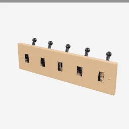 Wall Hook Rack low-poly 3D model (11,256 tris)