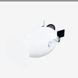 Escape Pod low-poly 3D model (7,208 tris)