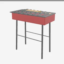 Glockenspiel low-poly 3D model (4,160 tris)