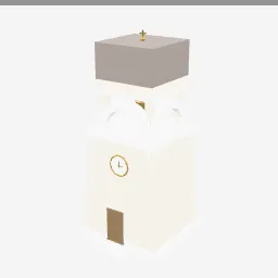 Bell Tower low-poly 3D model (5,056 tris)