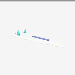 Surfboard low-poly 3D model (1,108 tris)
