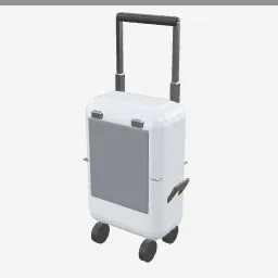 Rolling Suitcase low-poly 3D model (2,128 tris)