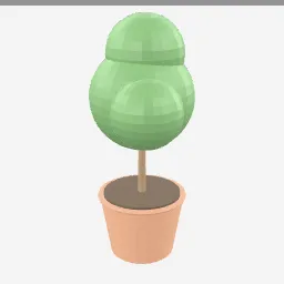 Shrub Ball low-poly 3D model (3,484 tris)