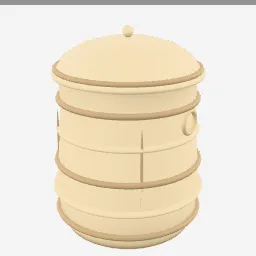 Woven Hamper low-poly 3D model (10,636 tris)