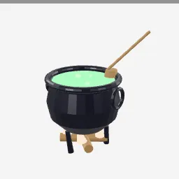 Witch Cauldron low-poly 3D model (4,116 tris)