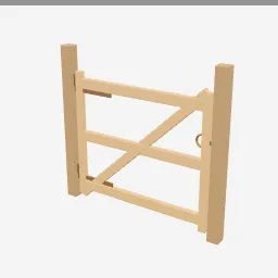 Fence Gate low-poly 3D model (1,660 tris)