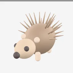 Hedgehog low-poly 3D model (6,984 tris)