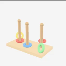 Ring Toss low-poly 3D model (4,920 tris)