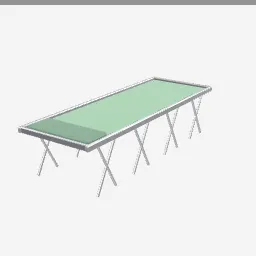 Camp Cot low-poly 3D model (1,864 tris)