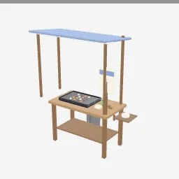Takoyaki Stand low-poly 3D model (7,236 tris)
