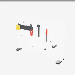 Pegboard Tools low-poly 3D model (2,804 tris)