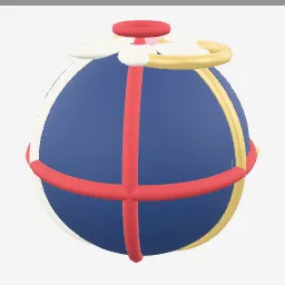 Temari Ball low-poly 3D model (9,232 tris)
