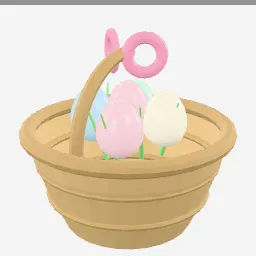 Easter Basket low-poly 3D model (8,792 tris)