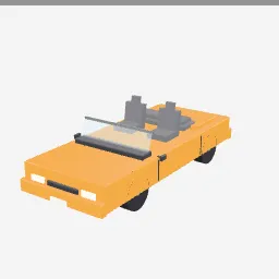 Convertible low-poly 3D model (9,808 tris)