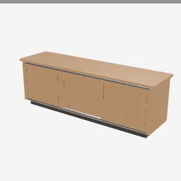 Media Console low-poly 3D model (2,864 tris)