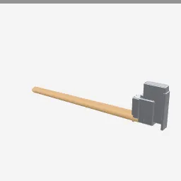 Axe low-poly 3D model (1,852 tris)