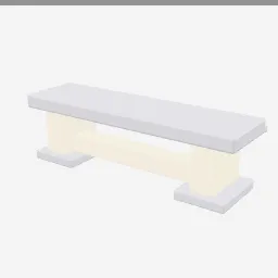 Classical Bench Stone low-poly 3D model (1,112 tris)