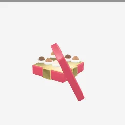 Truffle Gift Box low-poly 3D model (12,956 tris)